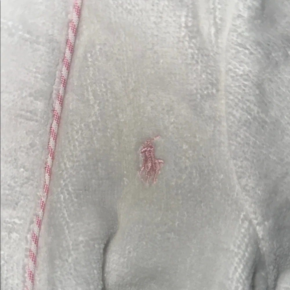 NWOT Ralph Lauren Kids White and Pink 3pc Matching Robe Set, includes box - Picture 4 of 16